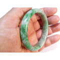A005 緬甸翡翠玉鐲 外徑7.28厘米內徑5.79厘米高度1.20厘米18.7圍_5
