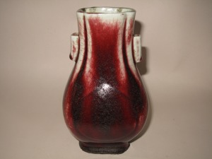 明 祭紅貫耳壺-歡迎來店鑑賞