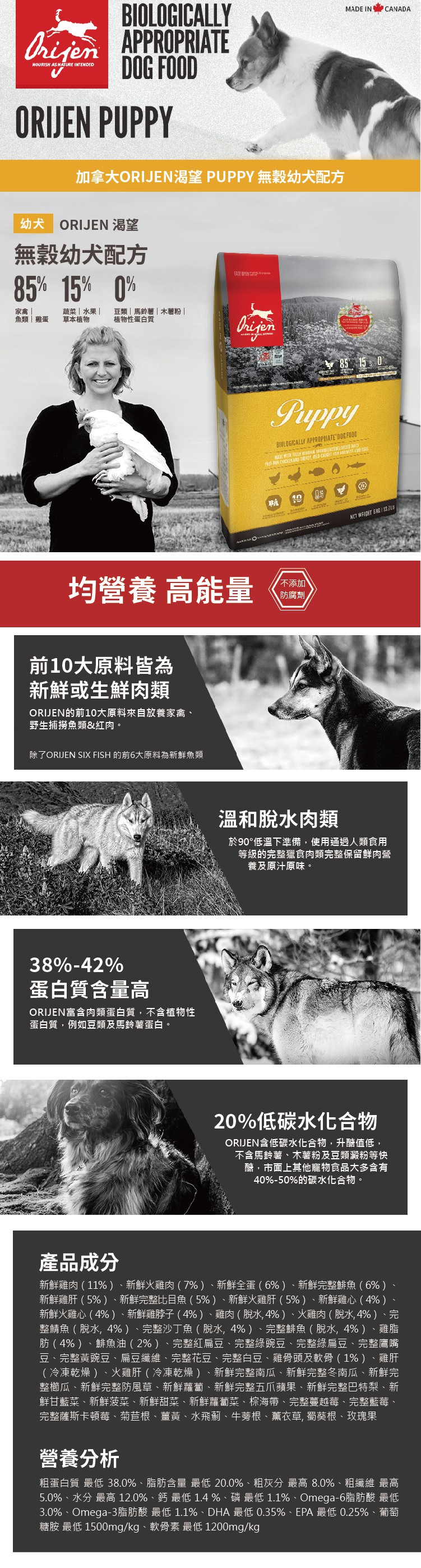 Orijen 渴望 無穀幼犬配方 1kg