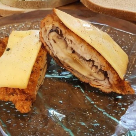 炸香菇肉排完成品