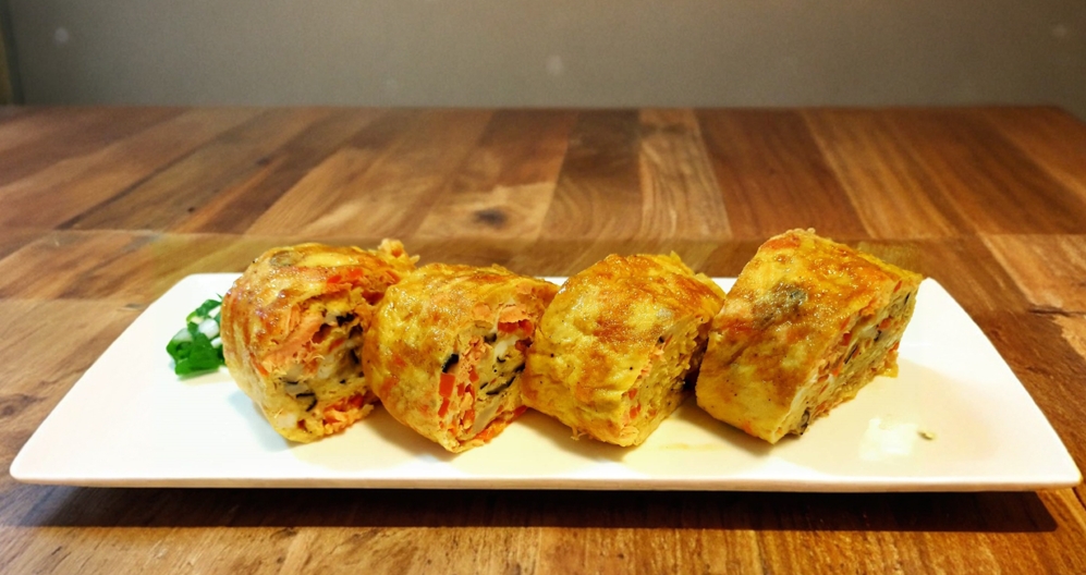 香菇鮭魚玉子燒