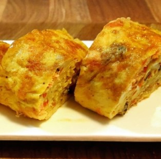 香菇鮭玉子燒完成品