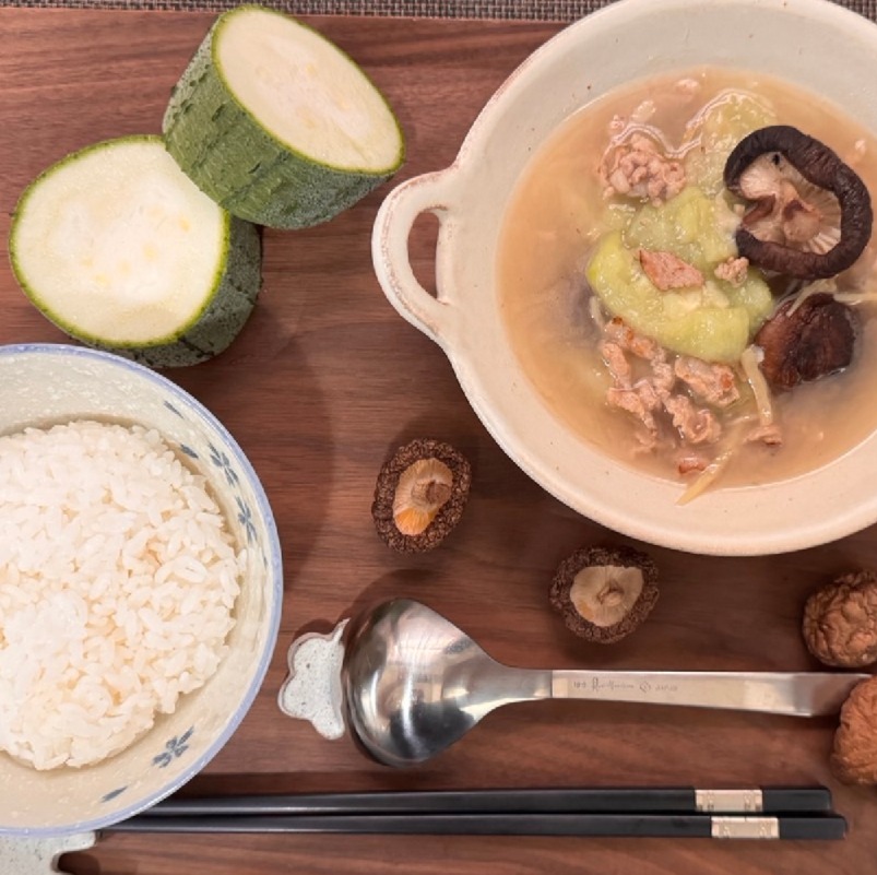 香菇絲瓜燴飯完成品
