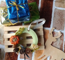 乾燥花花圈香磚