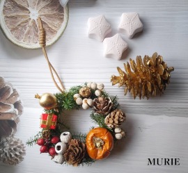 聖誕擴香花圈(香味)~交換禮物