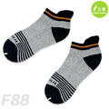 兒童系列除臭襪 雙翼護足船短襪款 F88 灰黑色