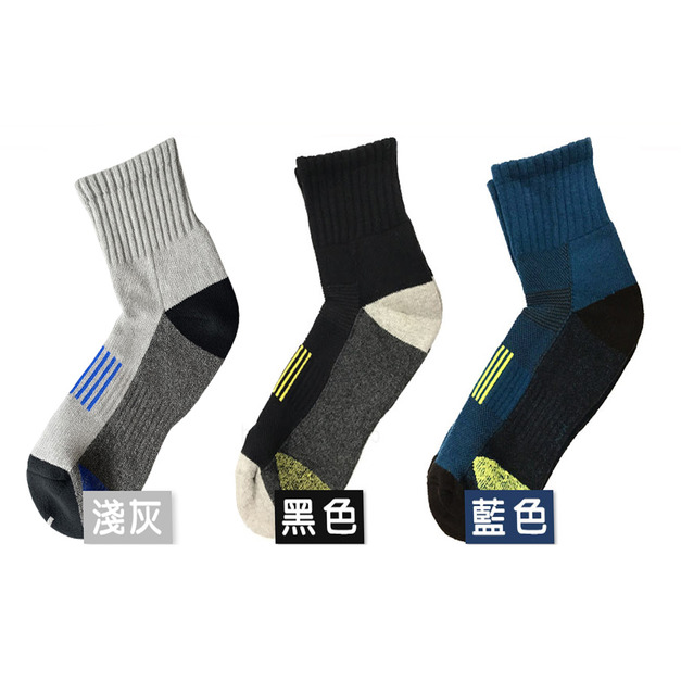 厚底中筒運動襪 氣墊長襪 F04