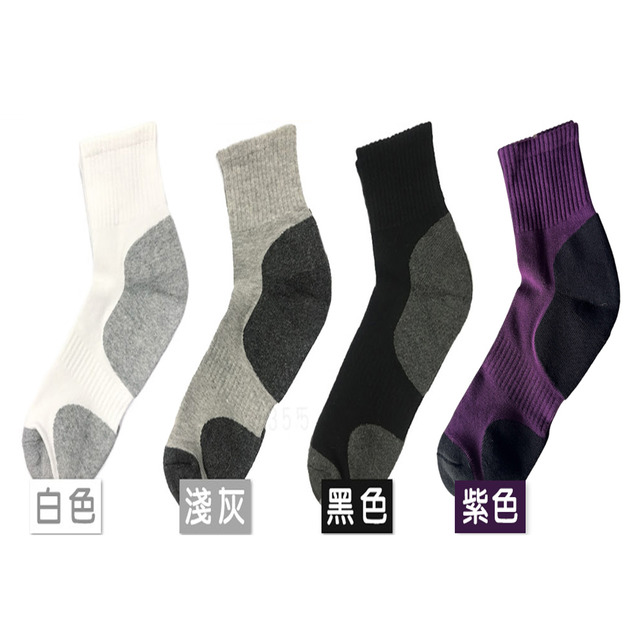 厚底中筒運動襪 氣墊長襪 F06