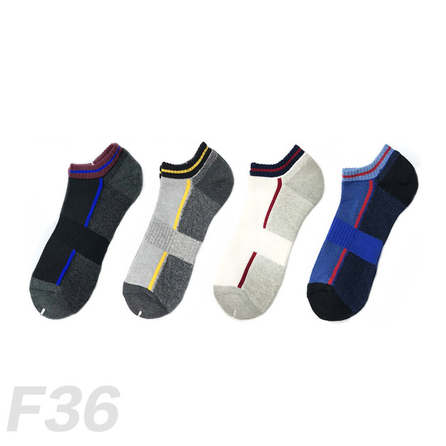 單線經典氣墊船短襪 F36