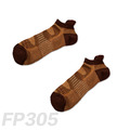 雙側翼減壓運動型船短襪 FP305（咖色）