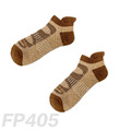 雙側翼減壓運動型船短襪 FP405（咖色）