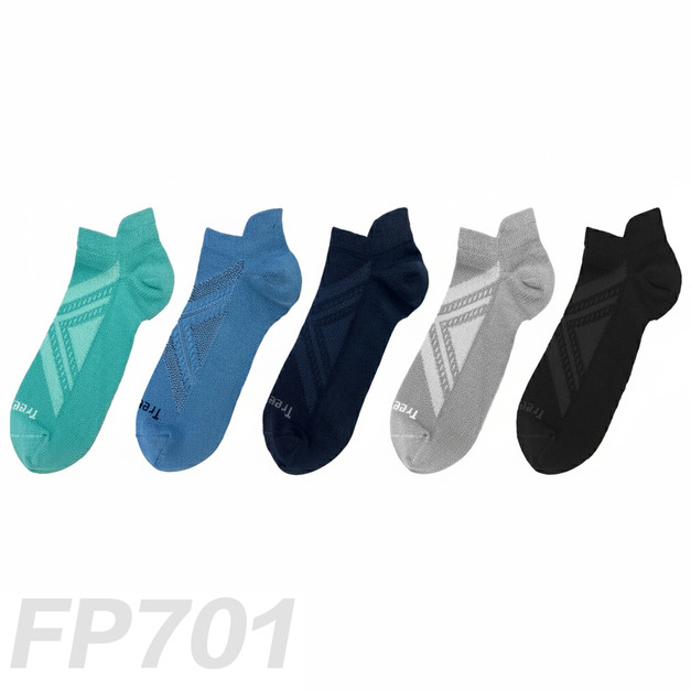X型雙向薄底減壓船型襪 短襪  FP701
