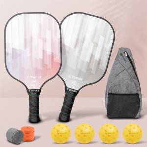 USAPA認證 玻璃纖維匹克球拍組 (2球拍+4球+2握把帶 +贈1外出背包)