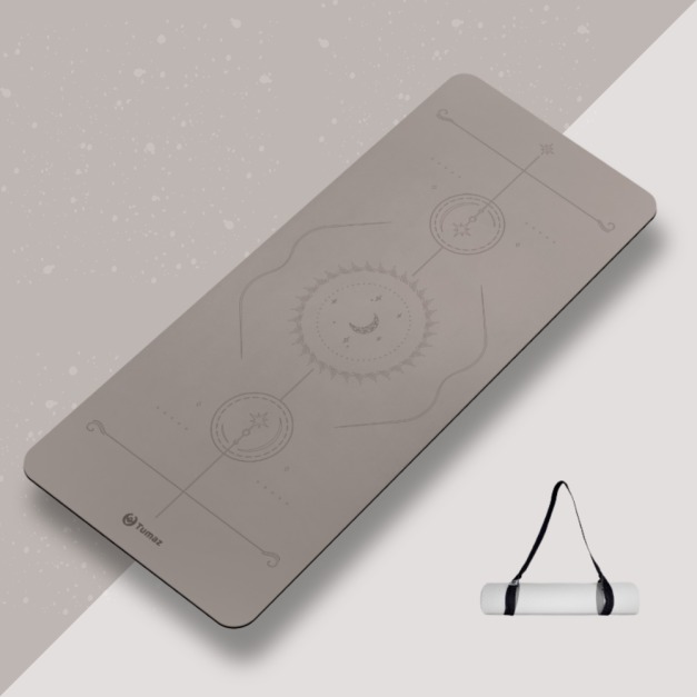 加寬80cm 厚5mm PU天然橡膠瑜珈墊 (贈背帶)