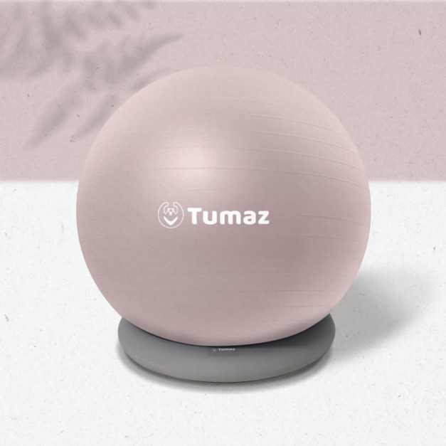 ﹝超值組合﹞加厚防爆瑜珈球 M號 + 穩定球座