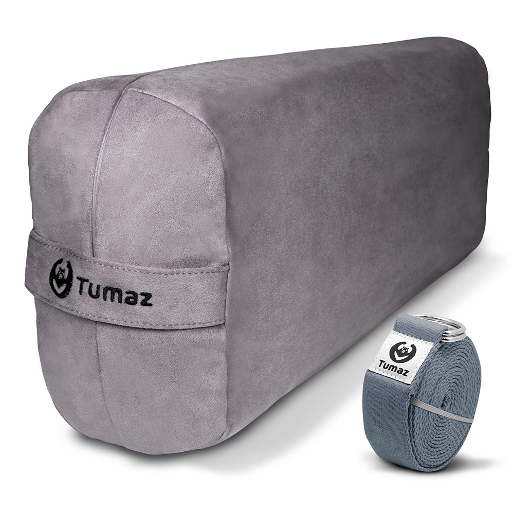 麂皮瑜珈枕(贈伸展帶/枕套可拆) 硬度38D