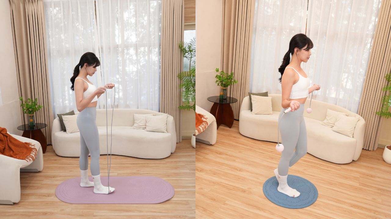 不傷地板、不吵鄰居，Tumaz月熊跳繩墊