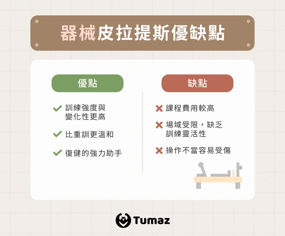 器械皮拉提斯優缺點