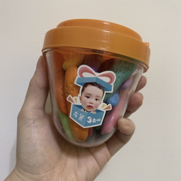 可愛照片生日貼紙