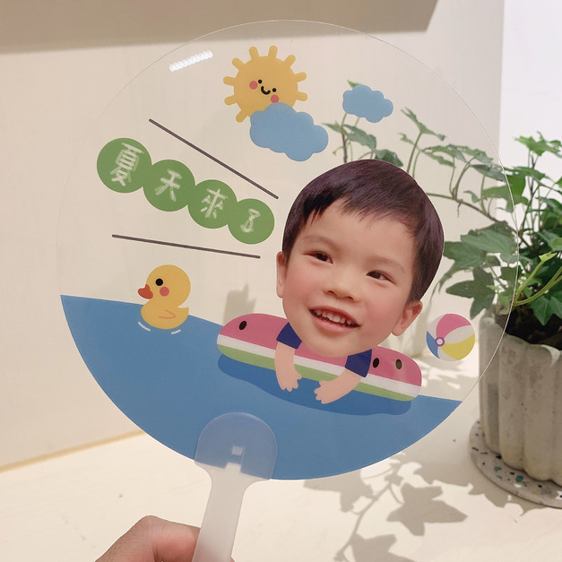 照片透明扇子