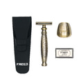 【FREED】尊爵四件組雙刃刮鬍刀禮盒 -仿古銅蝕刻雕花