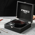【FREED】方形金屬扣頭商務休閒頭層牛皮自動皮帶_1