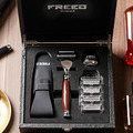 【FREED】尊爵四件組五刀式刮鬍刀禮盒 - 仿紫紅檜木_7