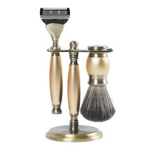 五刀式古銅刮鬍刀豪華禮盒四件組 - 阿波羅