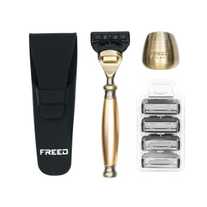 古銅系列尊爵四件組五刀式刮鬍刀禮盒 - 阿波羅