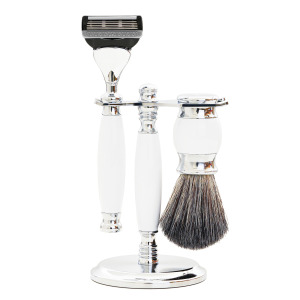 【兩週年特仕款】五刀式刮鬍刀豪華禮盒四件組 - 珍珠白