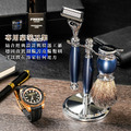 五刀式 刮鬍刀豪華禮盒四件組 - 時尚藍_3