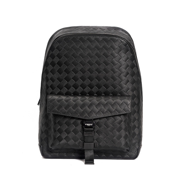 【FREED】編織壓花方格後背包