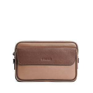 【FREED】手工拼色真皮郵差包 斜背包