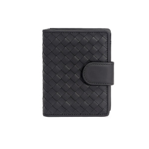 【FREED】手工編織翻蓋皮革短夾