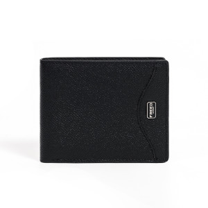 【FREED】經典 Epsom 粒面真皮短夾 - 黑色