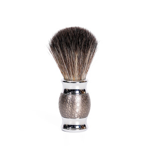 【FREED】刮鬍專用鬍鬚刷 - F滿版鍍鎳浮雕