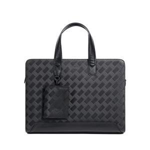 【FREED】編織壓花斜方格手提公事包