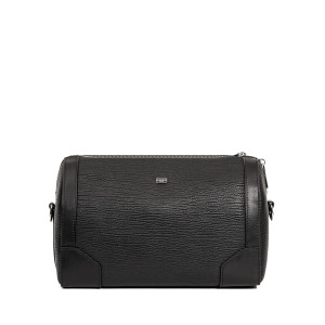 【FREED】真皮壓紋圓筒斜背包