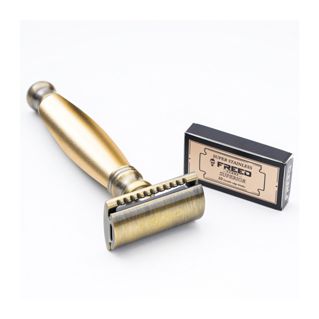 【FREED】封閉式復古雙刃安全刮鬍刀- 阿波羅  (附刀片10片)