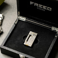 【FREED】仿舊古銀滾花按壓銅殼煤油打火機_1