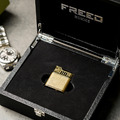 【FREED】復古刷舊金色滾花銅殼煤油打火機_1