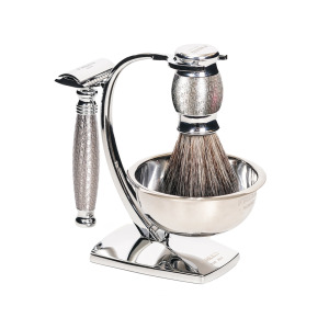 雙刃式刮鬍刀天行者禮盒五件組 -  F滿版鍍鎳浮雕