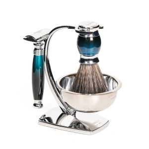 雙刃式刮鬍刀天行者禮盒五件組 -  銀河藍