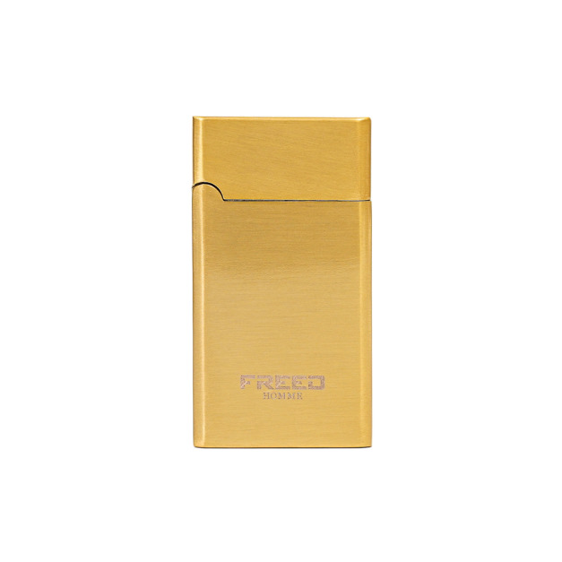 【FREED】金屬拉絲微光瓦斯打火機 - 古銅金