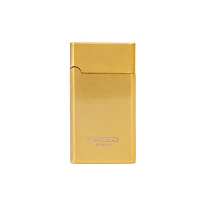 【FREED】金屬拉絲微光瓦斯打火機 - 古銅金