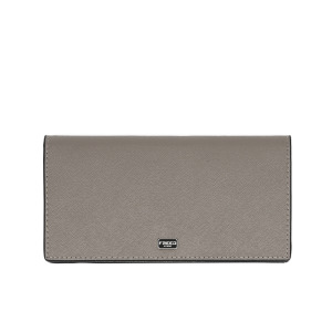 【FREED】經典 Saffiano 十字紋長夾 - 灰色