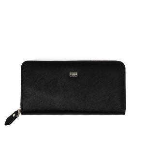 【FREED】經典 Saffiano 十字紋拉鍊長夾