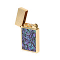 【FREED】彩虹貝殼時尚煤油打火機 - 深藍彩貝(金色)_5