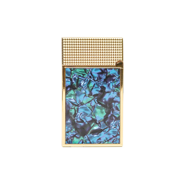 【FREED】彩虹貝殼時尚煤油打火機 - 深藍彩貝(金色)