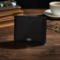 【FREED】經典 Saffiano 十字紋兩折短夾 - 黑色_1
